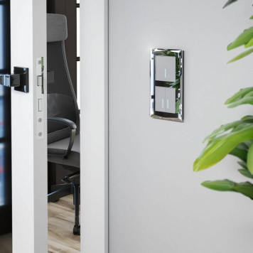 Выключатель сенсорый двухклавишный с подсветкой, без рамки Werkel серебряный W4520006-2