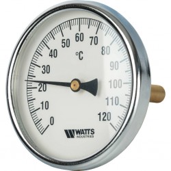 Биметаллический термометр Watts F+R801(T) с погружной гильзой 100 мм