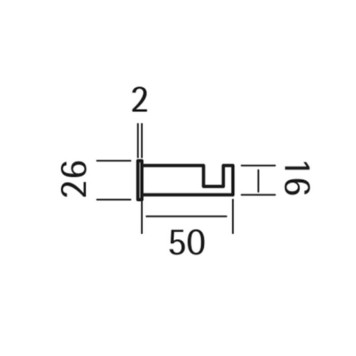 Cisal Xion Крючок, подвесной, цвет: нержавеющая сталь-1