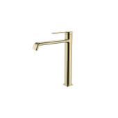 AQM6414BG Asti Смеситель для свободностоящей раковины 231 мм, гладкий, подводка ½ Brushed gold AQM6414BG