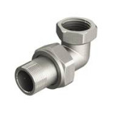 Сгон американка, ELSEN, TIN латунь, угловой, НВ, 1/2, 1/2, с плоским уплотнением