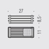 Colombo Angolari Полка 27x11см, цвет: PVD нержавеющая сталь