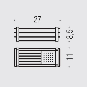 Colombo Angolari Полка 27x11см, цвет: PVD нержавеющая сталь-1