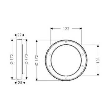 Hansgrohe Удлинитель внешней части 17см, цвет: хром. 13596000-2