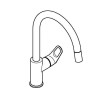 Смеситель для кухни GROHE BauFlow однорычажный, хром (30549000)