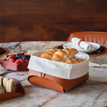 ADJ Корзинка Flora, 15x15xH7 см., цвет: коньяк/бордо-3