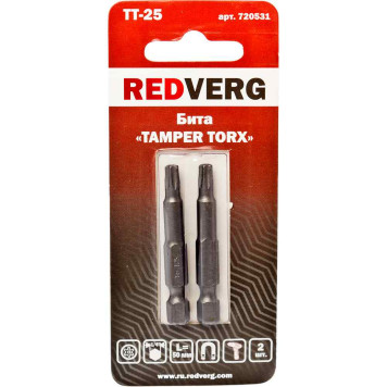 Бита REDVERG Torx Tamper 25х50 (2шт.)(720531)