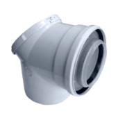 Отвод концентрический FC-CER80-87, DN80/125, 87°, со смотровым люком