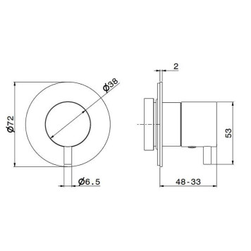 Newform X-STEEL 316 Смеситель для душа, встраиваемый, переключателя/запорного вентиля, цвет: PVD Brushed pale gold. 67671EX.59.098-1