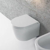 Globo Forty3 Унитаз подвесной безободковый43x36 см, с системой скрытого крепежа, цвет: белый. FOS06.BI