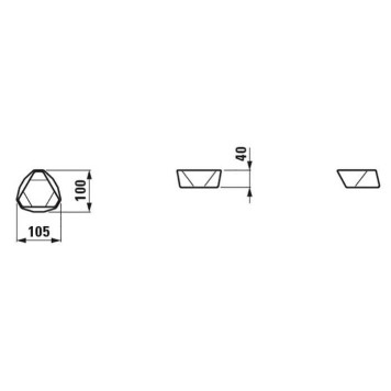 Laufen Home collection Керамическая чаша 105х100х40 мм TRIO TRAY, настольная, цвет: белый-1
