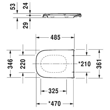 Duravit D-Code Сиденье для унитза удлиненное, с микролифтом, съемное, цвет: белый. 0060390000-1