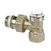Вентиль обратный Simplex угловой НВ 1/2 никелированный с разъемным соединением