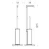 Colombo Mini Стойка напольная с держателем т/б, ерш H61,5cм D18cм, цвет: PVD графит матовый