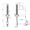 Gessi Intreccio Смеситель однорычажный высокий с донным клапаном, цвет: шлифованная сталь