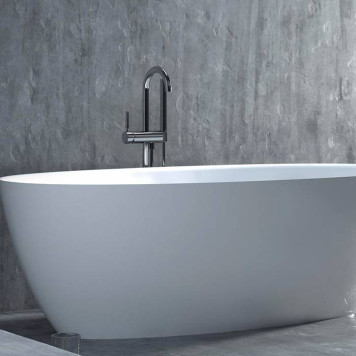 Salini Alda Ванна отдельностоящая 160х80х57.5см, донный клапан , сифон, слив-перелив, S-Stone, цвет: белый матовый-3