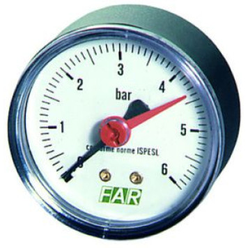 Манометры Манометр 1/4 (торцевое соед.) , 0-4 бар, - 20-80 °C, O 63 мм FA 2500 04-1