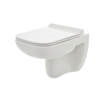 AQM2007 Унитаз подвесной с сиденьем SoftClose, технология смыва Rimless. 550х350х375 AQM2007