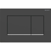 Geberit Sigma20 Клавиша для двойного смыва, квадратная, цвет: черный матовый/хром . 115.883.14.1