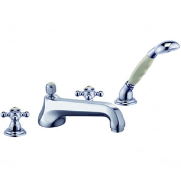 Kludi 51 525 0520 1926 Смеситель на борт ванны, на 4 отв., Керамика 180°, Комплект 515250520