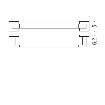 Colombo Basic Q Полотенцедержатель 41см, цвет: хром-1