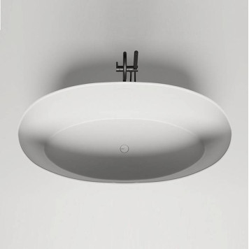 Salini Alda Ванна отдельностоящая 160х80х57.5см, донный клапан , сифон, слив-перелив, S-Stone, цвет: белый матовый-1