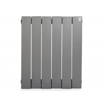 Секционный биметаллический радиатор Royal Thermo PianoForte 500, Silver Satin, количество секций 6 RTPFSS50006