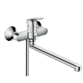 Hansgrohe Logis Однорычажный смеситель для ванны, с длинным изливом, цвет: хром. 71402000