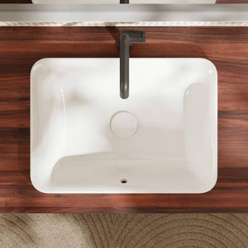 Hansgrohe Xuniva Q Раковина 55х40см., без отв., встраиваемая, с переливом, цвет: белый. 60158450-1