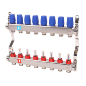 Коллектор, Premium, 1 х 3/4ЕК, 8 выходов, в сборе с расходомерами