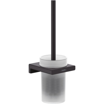HG 41 752 670 AddStoris Набор для WC (Туалетный ершик настенный), металл/матовое стекло 41752670