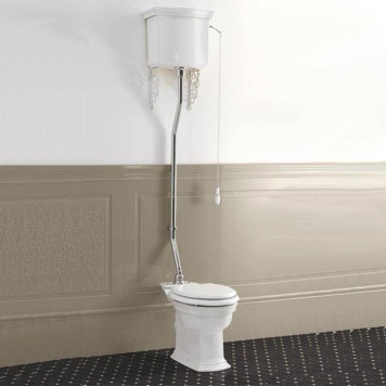 DevonDevon Westminster Унитаз 64x36.5cм, с высоким бачком, трубой, фурнитура хром. IBWCWES, IBBATTWESAL (без пластины керамической), IBACWESCR, IBCAWES (старый вариант с плаcтиной), IBPCLWESCR