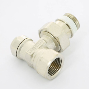 Вентиль обратный Simplex угловой НВ 1/2 никелированный с разъемным соединением-2