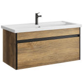 AQ URB0110DB Urban Тумба под умывальник, подвесная, с одним ящиком, 966х460х450 мм, Дуб Балтийский URB0110DB