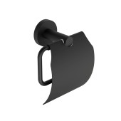 AQM7210MB Trento Держатель туалетной бумаги с крышкой, черный матовый AQM7210MB