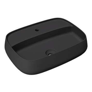 Alice Nur Plan Раковина 60x45x15см., накладная, 1 отв., цвет: чёрный матовый. 33210108