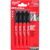 Маркер Milwaukee INKZALL тонкий Черный (4шт) (154) Маркер Milwaukee INKZALL тонкий Черный (4шт) (154)