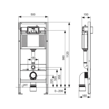 TECE Комплект TECEbase 3.0 c кронштейнами, звукоизоляцией, панелью смыва TECEloop, цвет: хром глянцевый. N500921-5