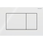 Geberit Sigma20 Клавиша для двойного смыва, квадратная, цвет: белый/хром. 115.883.KJ.1