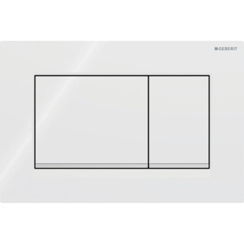 Geberit Sigma20 Клавиша для двойного смыва, квадратная, цвет: белый/хром. 115.883.KJ.1
