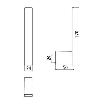 Emco Loft Запасной держатель т/б, вертикальный, подвесной, цвет: черный-1