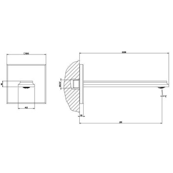 Gessi Eleganza Излив для раковины, настенный, цвет: Antique Brass-1