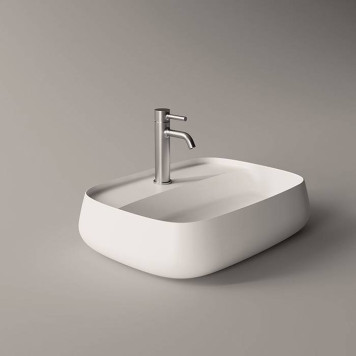 Alice Nur Plan Раковина 60x45x15см., накладная, 1 отв., цвет: белый глянцевый. 33210101-2