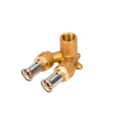 Водорозетка проходная укороченная ВР, латунь пресс, 20x1/2 x20 (40 мм), HENCO 3P-200420VK