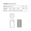 Dea Design Pedestal Basin Раковина 45х45х90см., напольная, без отв., Solid Surface, цвет: White №18. DD2803 450 18