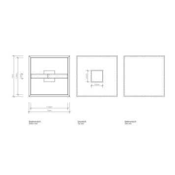 Decor Walther Brownie KB 41 Диспенсер для салфеток 14x14x14см, настольный, цвет: черная кожа. 0847860-1