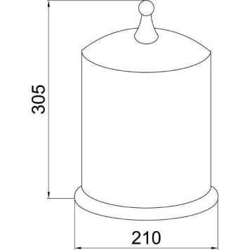 Boheme Imperiale Мусорное ведро напольное, 21х21хh30,5 см, цвет: золото 10424-1
