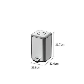 Boheme Q Мусорное ведро квадратное напольное, цвет: matt gold 10948-MG-1