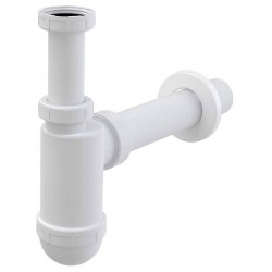 Сифон Alcaplast бутылочный 1 1/4 quot; x 40 мм для раковины (пластик) под донный клапан белый