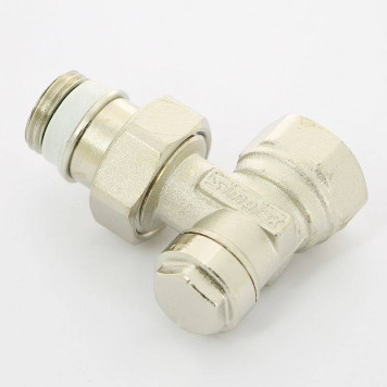 Вентиль обратный Simplex угловой НВ 1/2 никелированный с разъемным соединением-3